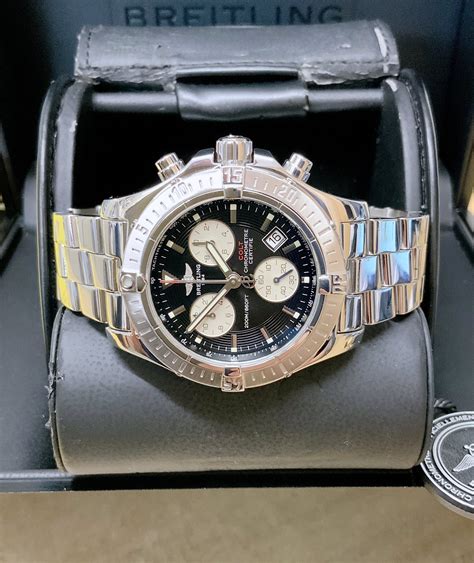 breitling colt chronograph black dial a73380|breitling colt a73380 price.